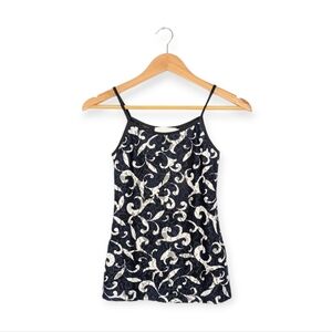 NWT Anne Fontaine Percy Indigo Blue & White Lace Camisole Size EU 36